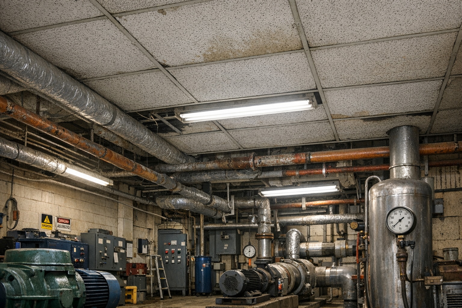 Industrial Facility with AsbestosContaining Ceiling Tiles-1